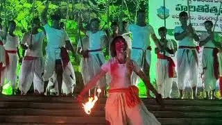 Amazing performance Kanthara scene fire,sword, Stick  Dr:Akula Sreedhar Karrasaamu Usthad 24June2023