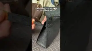 Special balck color handmade leather bag in rare leather, how do you like?