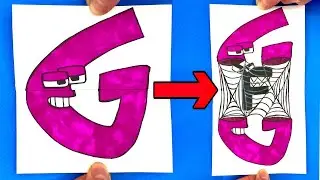 How To Draw Alphabet Lore - Creepy Letter G Catch Letter F. Cute Easy Step By Step Drawing Tutorial