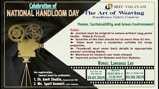 YASH & SHUBHAM DHTT 5TH SEM | The Art of Weaving | Event | Handloom Day IIHT Varanasi | 2024-25
