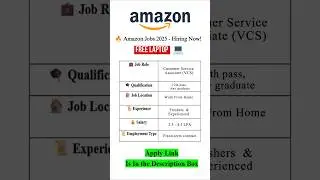 Amazon Active VCS Jobs All States | Work From Home #2025 #jobs #amazonjobs #amazon #workfromhome