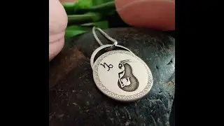 Zodiac Sign Silver Disc Pendant Necklace
