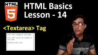 Textarea tag in HTML in hindi | HTML Basics lesson - 14 | full explain Textarea tag (CC)