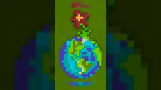 Earth Day Pixel Art Timelapse In Minecraft