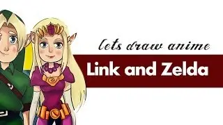 Let's draw anime - Link and Zelda