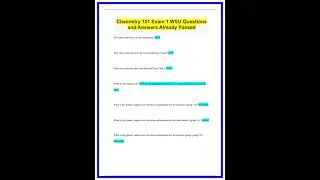 Chemistry 101 Exam 1 WSU Questions and Answers Already Passed1463 636x882