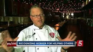 Nashville man awarded for giving homeless woman shirt off his back