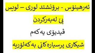 ئه‌رهینۆس - بڕۆنشتد لوری - لویس - بێ له‌به‌رکردن - شیکاری پرسیاره‌کانی به‌که‌لۆریه‌ - به‌شی یه‌که‌م