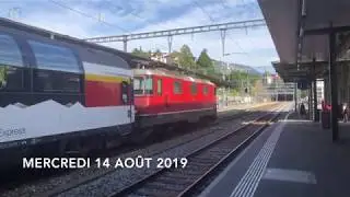 Spot ferroviaire du samedi 10 au mercredi 14 août à Menton, Nice, Milan et Lugano partie 2 (4K)