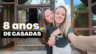 COMEMORANDO 8 ANOS  DE CASADAS NESSA CABANA INCRÍVEL 🌳🖤🌈