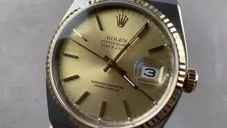 Rolex Datejust Oysterquartz SS/YG Quartz 36mm 17013 Rolex Watch Review