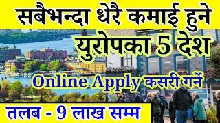 Highest Salary in europe 2026 top 5 | how to apply Work Visa in europe | europe working visa 2026