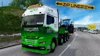 Heavy Tractor Haul in Montenegro Mountains Curvy Roads | MAN TGX 2020 | Euro Truck Simulator 2 1.57
