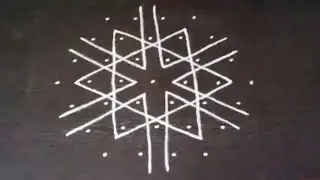 Unique Rangolis with 7 dots|Innovative sikku kolam designs for beginners|Easy Melikala muggulu