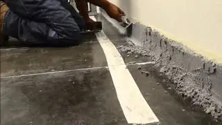 Installation of epoxy flooring inside of processing plant.