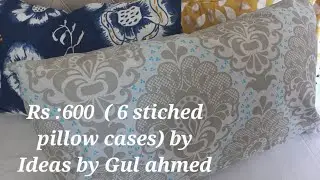 6 pillow cases (stiched) Rs 600 Ideas by Gul ahmed | pillow cases| by u & ME 360