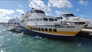 Viaggio di andata Trapani-Favignana con l'aliscafo Alijumbo Zibibbo