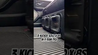 3 Kicker L7X8 Solo X Subwoofers in a RAM TRX | Kicker LX3000.1 Amp | Custom Sub Box | #truckstereo