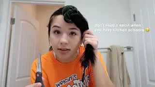 Cutting my own hair because the salons are closed...
