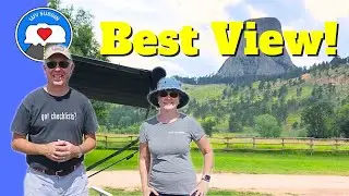 Camping Under Devil’s Tower With A View And A Movie! | Hiking And Making Popcorn In Our RV