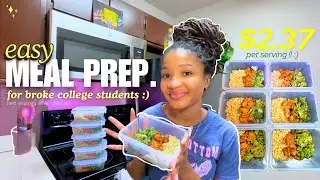 CHEAP and HEALTHY MEAL PREP for broke college students !! BEGGINER FRIENDLY :)