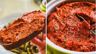 Healthy Red Pepper and Walnut Dip Recipe | Delicious Vegan & Vegetarian Appetizer