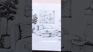 EP.161 drawing & relaxing music  วาดภาพลายเส้นถาปัตภายใน  #drawing  #sketch