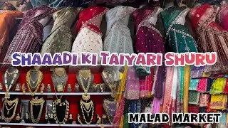 Wedding kapde Shopping start🛍️ || Malad market || मलाड मार्केट मुंबई || Vlog - 210 ||
