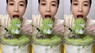QIAN EATING ICE / MUKBANG ICE / 吃冰😈小达人😈燕子 #mukbang #asmrsounds