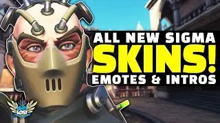 Overwatch - All NEW Sigma SKINS! Voicelines and Highlight Intros!