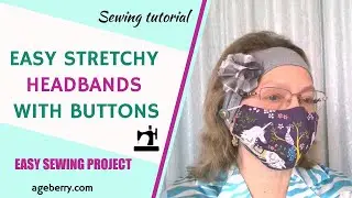 How to make a stretchy fabric headband with buttons