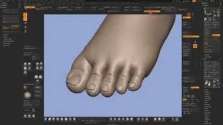 Sculpting baby toenails with Zbrush