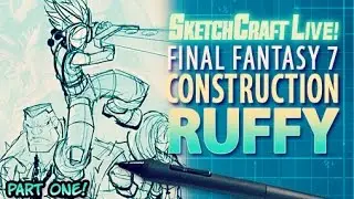 Realtime Art - Drawing: Final Fantasy 7 Construction Ruffy Part 01