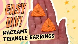 How to Make Stunning Triangle Macrame Stud Earrings Step-by-Step Tutorial
