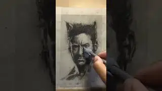 How to draw Wolverine #wolverine #marvel #charcoal