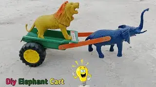 DIY How to Mini Elephant Cart at Home Using Ice Cream Sticks | Handmade Wooden Cart Project