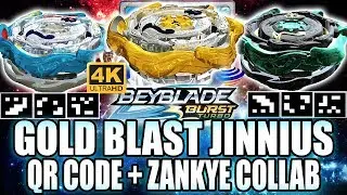 QR CODES GOLD BLAST JINNIUS + ALL VERSIONS + ZANKYE COLLAB! BEYBLADE BURST TURBO APP QR CODES
