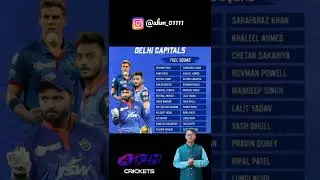 Delhi capitals Squad for IPL 2022  #shorts