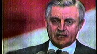 Walter Mondale Concedes to Reagan  1984