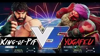 SF5 / V - Dhalsim (Yogafeu) vs Ryu (King-of-Pif) - Guile's theme