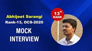 Abhijeet Sarangi, Rank-13, OCS 2020 | Vajirao IAS Academy