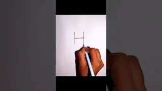 H = स्कुल 🏫 | School Drawing | School ka Chitra #youtubeshorts #school #drawing #easy