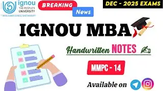 MMPC - 14 IGNOU MBA Handwritten Notes | Easy & Simple Language | Full Syllabus Explained | Gyan Gate