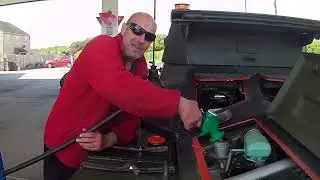Filling a 1959 Daimler Ferret up with fuel - how to avoid explosions!