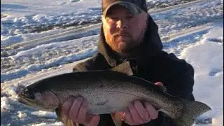 The fish were biting all day! Ice fishing Alaska #fishing #alaska #fyp