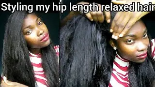 how to: PROTECTIVE STYLE FOR RELAXED HAIR // HIP LENGTH RELAXED HAIR // HAIRLISTABOMB