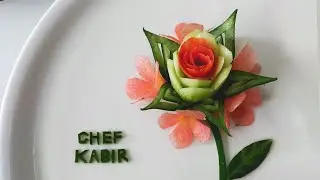Cucumber Carving video || Easy vegetable Carving #carving #vegetables #fruitcarving