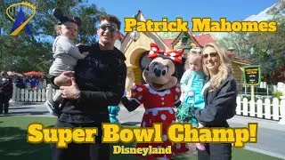 Patrick Mahomes Celebrates Super Bowl Win at Disneyland
