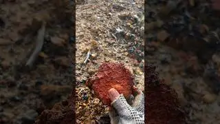 Searching for unique natural stones and gemstones at gold mining #gemstones #agate #diamond