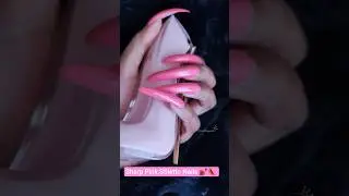 💘Pink Stiletto Nails Tapping &ndash; Long, Natural & Powerful 💅🏿#longnails